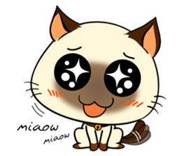Wichienmas,  Happy Siamese Cat. sticker #8238133