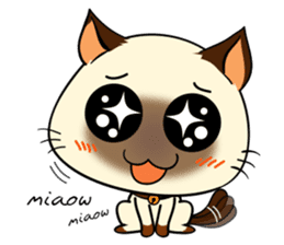 Wichienmas,  Happy Siamese Cat. sticker #8238133