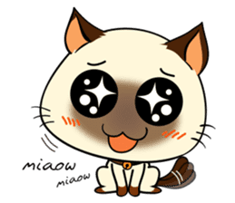 Wichienmas, Happy Siamese Cat. sticker #8238133