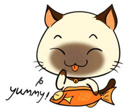 Wichienmas,  Happy Siamese Cat. sticker #8238134