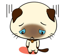 Wichienmas, Happy Siamese Cat. sticker #8238136