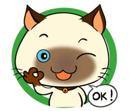 Wichienmas,  Happy Siamese Cat. sticker #8238138