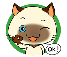 Wichienmas, Happy Siamese Cat. sticker #8238138