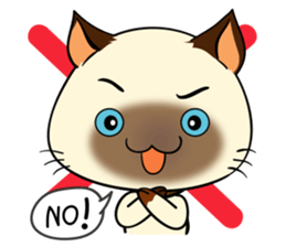 Wichienmas,  Happy Siamese Cat. sticker #8238139