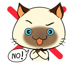 Wichienmas,  Happy Siamese Cat. sticker #8238139