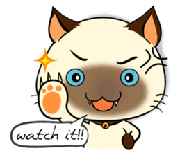 Wichienmas,  Happy Siamese Cat. sticker #8238140