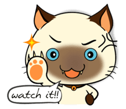 Wichienmas, Happy Siamese Cat. sticker #8238140