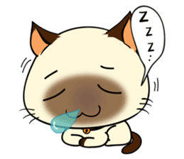 Wichienmas, Happy Siamese Cat. sticker #8238141