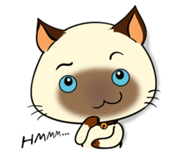 Wichienmas,  Happy Siamese Cat. sticker #8238142