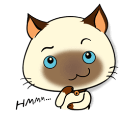 Wichienmas, Happy Siamese Cat. sticker #8238142