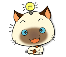 Wichienmas,  Happy Siamese Cat. sticker #8238143