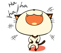 Wichienmas, Happy Siamese Cat. sticker #8238144