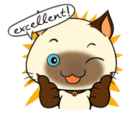 Wichienmas,  Happy Siamese Cat. sticker #8238146