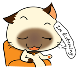 Wichienmas,  Happy Siamese Cat. sticker #8238147