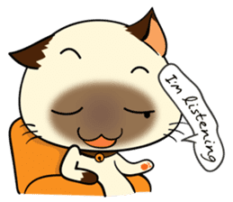 Wichienmas,  Happy Siamese Cat. sticker #8238147