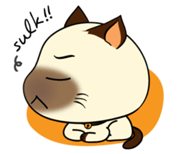 Wichienmas,  Happy Siamese Cat. sticker #8238148