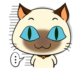 Wichienmas,  Happy Siamese Cat. sticker #8238149