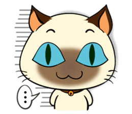 Wichienmas, Happy Siamese Cat. sticker #8238149