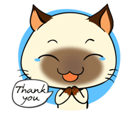 Wichienmas,  Happy Siamese Cat. sticker #8238150