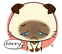 Wichienmas, Happy Siamese Cat. sticker #8238151