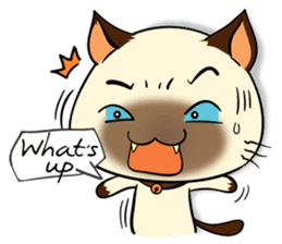 Wichienmas,  Happy Siamese Cat. sticker #8238152