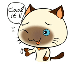 Wichienmas,  Happy Siamese Cat. sticker #8238153