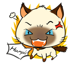 Wichienmas,  Happy Siamese Cat. sticker #8238155