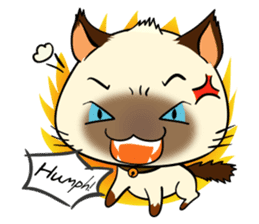 Wichienmas, Happy Siamese Cat. sticker #8238155