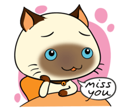 Wichienmas,  Happy Siamese Cat. sticker #8238158