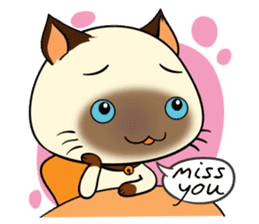 Wichienmas,  Happy Siamese Cat. sticker #8238158