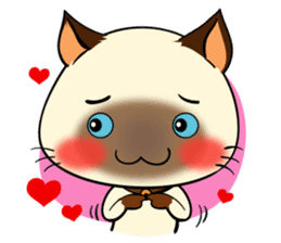 Wichienmas,  Happy Siamese Cat. sticker #8238159