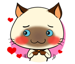 Wichienmas, Happy Siamese Cat. sticker #8238159