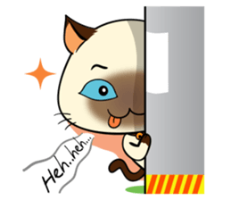 Wichienmas,  Happy Siamese Cat. sticker #8238161