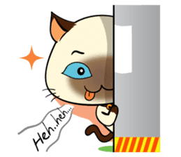 Wichienmas,  Happy Siamese Cat. sticker #8238161