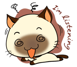 Wichienmas,  Happy Siamese Cat. sticker #8238163