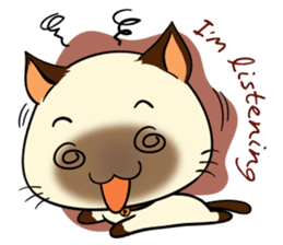 Wichienmas, Happy Siamese Cat. sticker #8238163