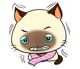 Wichienmas, Happy Siamese Cat. sticker #8238165