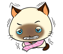Wichienmas,  Happy Siamese Cat. sticker #8238165