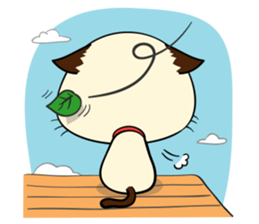 Wichienmas,  Happy Siamese Cat. sticker #8238167