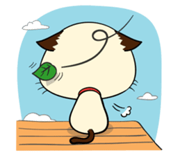 Wichienmas, Happy Siamese Cat. sticker #8238167