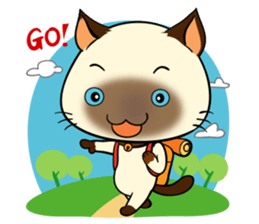 Wichienmas,  Happy Siamese Cat. sticker #8238168