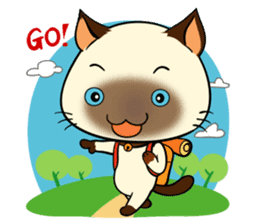 Wichienmas,  Happy Siamese Cat. sticker #8238168
