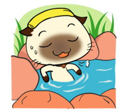 Wichienmas,  Happy Siamese Cat. sticker #8238169