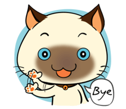 Wichienmas,  Happy Siamese Cat. sticker #8238171