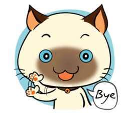 Wichienmas,  Happy Siamese Cat. sticker #8238171