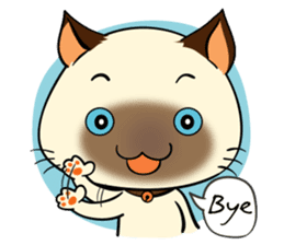 Wichienmas, Happy Siamese Cat. sticker #8238171