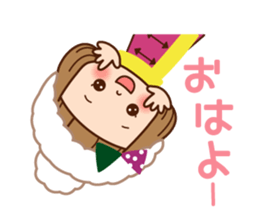 The winter clothes sticker of the girl. sticker #8238452