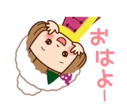 The winter clothes sticker of the girl. sticker #8238452