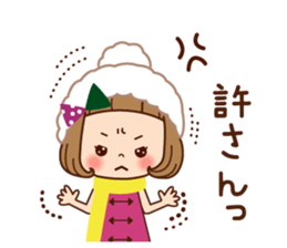 The winter clothes sticker of the girl. sticker #8238468