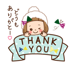 The winter clothes sticker of the girl. sticker #8238489